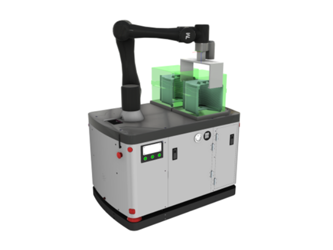 Techman Cobot is the top choice for Automated Pick-up Applications Combined with AGV